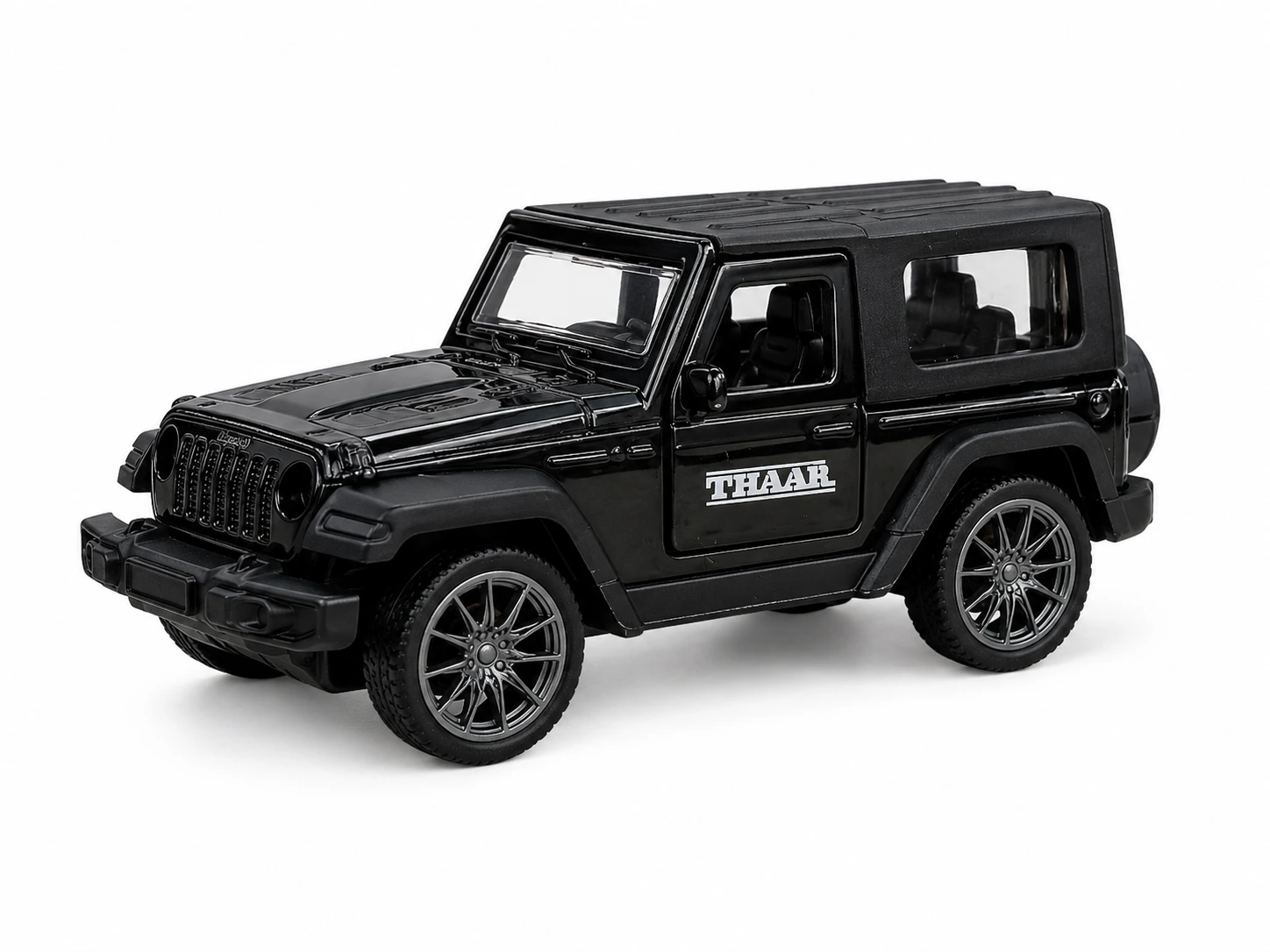 1000849247.webp Mini Thar Open Door Die-Cast Toy Car Metal Jeep Model for Kids 1:43 Scale (Black) - Image 1