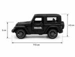 Mini Thar Open Door Die-Cast Toy Car Metal Jeep Model for Kids 1:43 Scale (Black) - Image 2