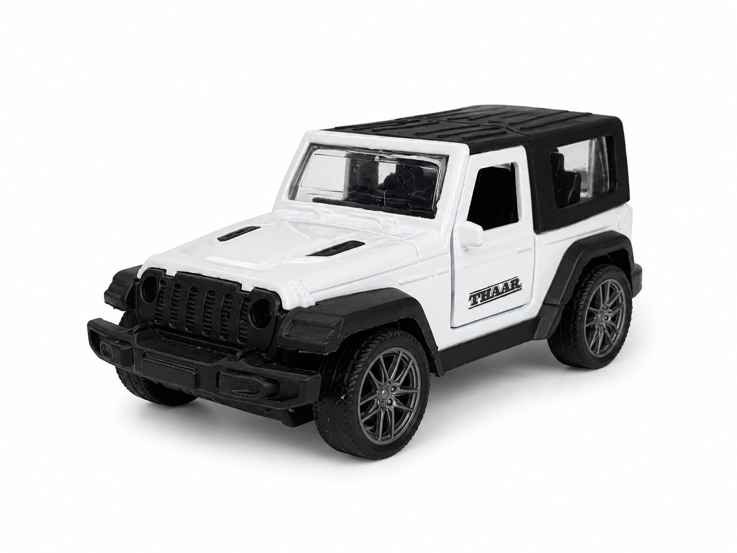1000849270.webp Mini Thar Open Door Die-Cast Toy Car Metal Jeep Model for Kids 1:43 Scale (White) - Image 1