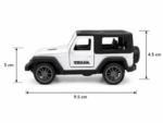 Mini Thar Open Door Die-Cast Toy Car Metal Jeep Model for Kids 1:43 Scale (White) - Image 2