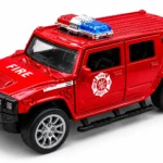 Hummer Army Die-Cast Metal Toy Car for Kids | Pull Back Action | Opening Doors | Military Patrol SUV | Red | 1:32 Scale Model Vehicle