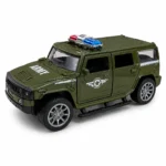 Hummer Army Die-Cast Metal Toy Car for Kids | Pull Back Action | Opening Doors | Military Patrol SUV | Green | 1:32 Scale Model Vehicle