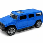 Hummer Die-Cast Metal Toy Car for Kids | Pull Back Action | Opening Doors | Blue SUV Model Vehicle | 1:32 Scale