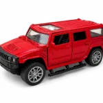 Hummer Die-Cast Metal Toy Car for Kids | Pull Back Action | Opening Doors | Red SUV Model Vehicle | 1:32 Scale