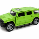 Hummer Die-Cast Metal Toy Car for Kids | Pull Back Action | Opening Doors | Green SUV Model Vehicle | 1:32 Scale